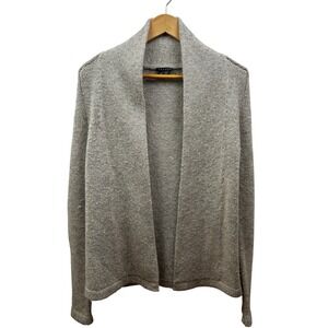 Theory Open Cardigan Small Beige Shimmer Alpaca Blend Soft Cozy Knit Fall/Winter